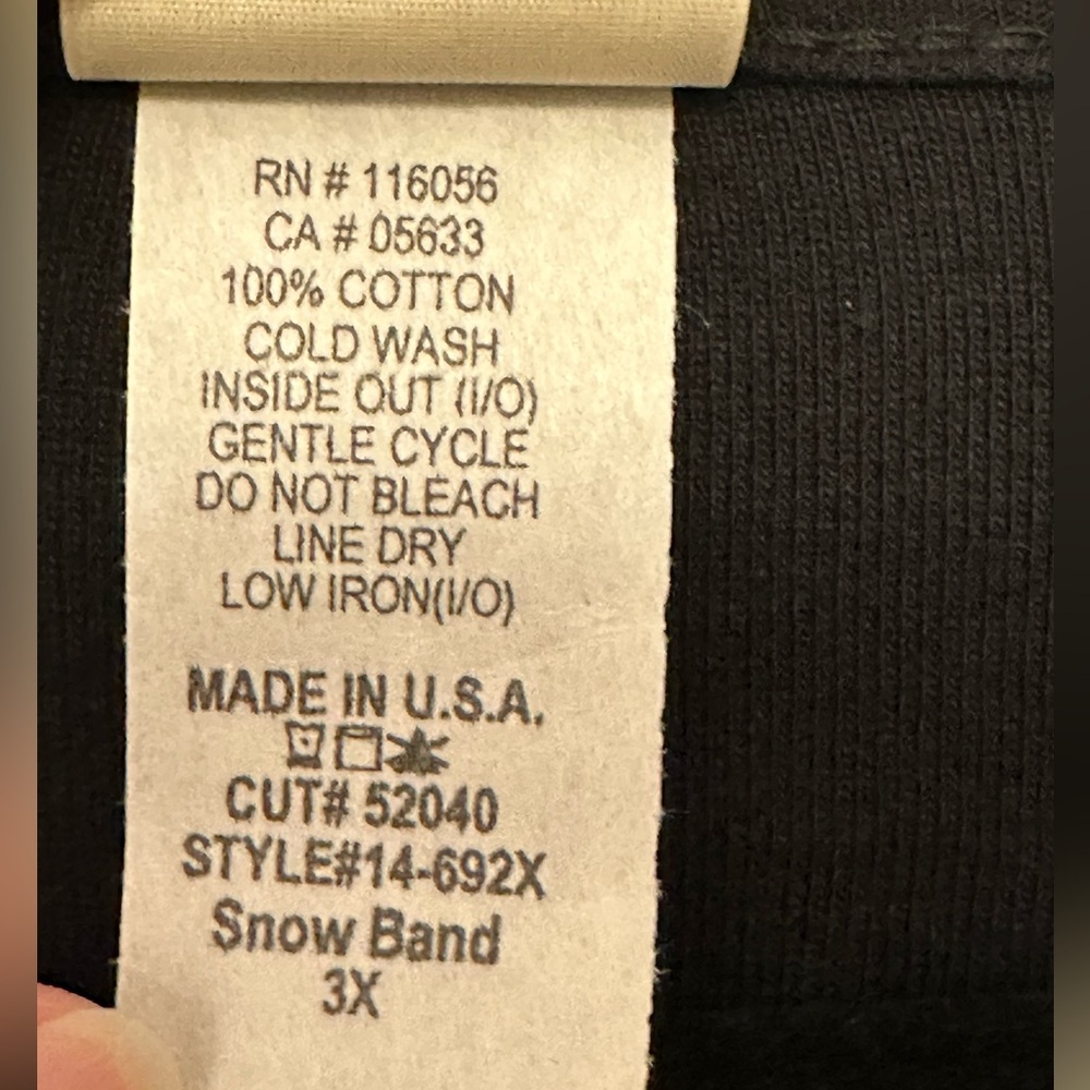 Jess & Jane Black Snow Band Shirt Size 3X 3/4 Length Sleeve Top NWT - Picture 4 of 6